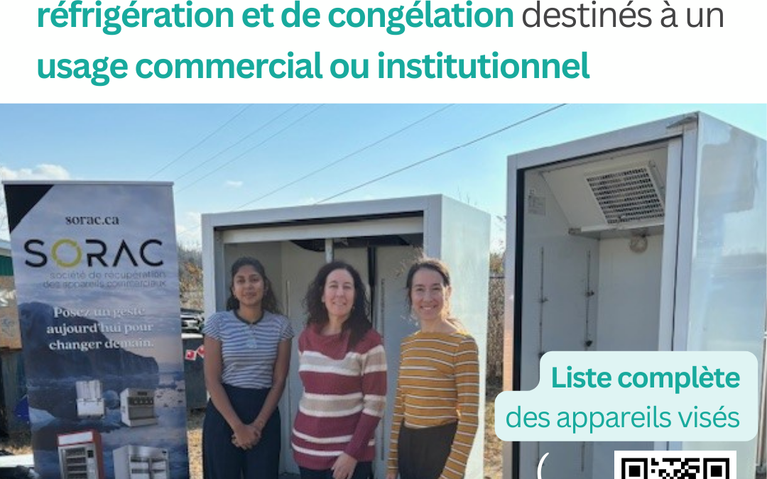 MRC des Laurentides : première MRC de la région des Laurentides à signer une entente avec la SORAC pour la récupération des appareils de réfrigération et de congélation de type commercial et institutionnel